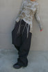 RUCHED ECLIPSE DYE TOP -GRAY MIX-